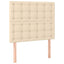 kontinentalseng med madras 120x190 cm stof cremefarvet