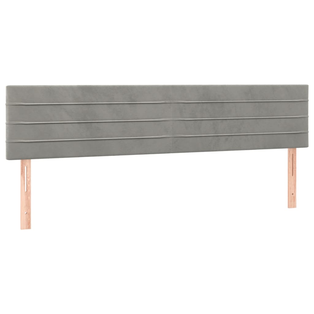 kontinentalseng med madras 120x190 cm velour lysegrå