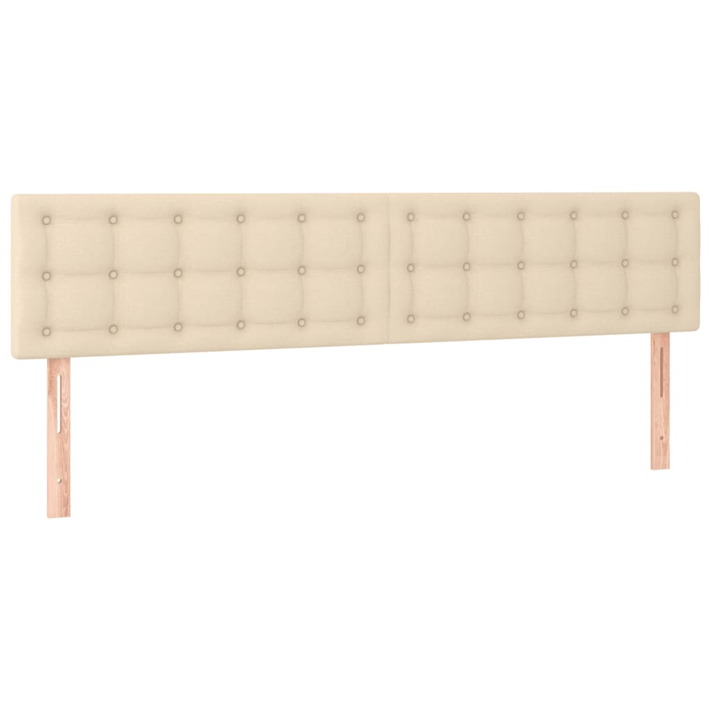 kontinentalseng med madras 120x190 cm stof cremefarvet