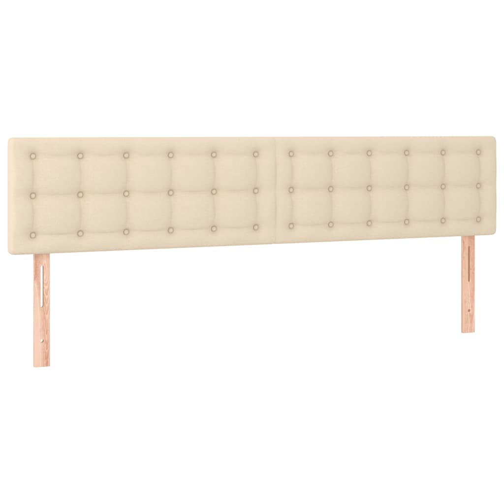 kontinentalseng med madras 120x190 cm stof cremefarvet