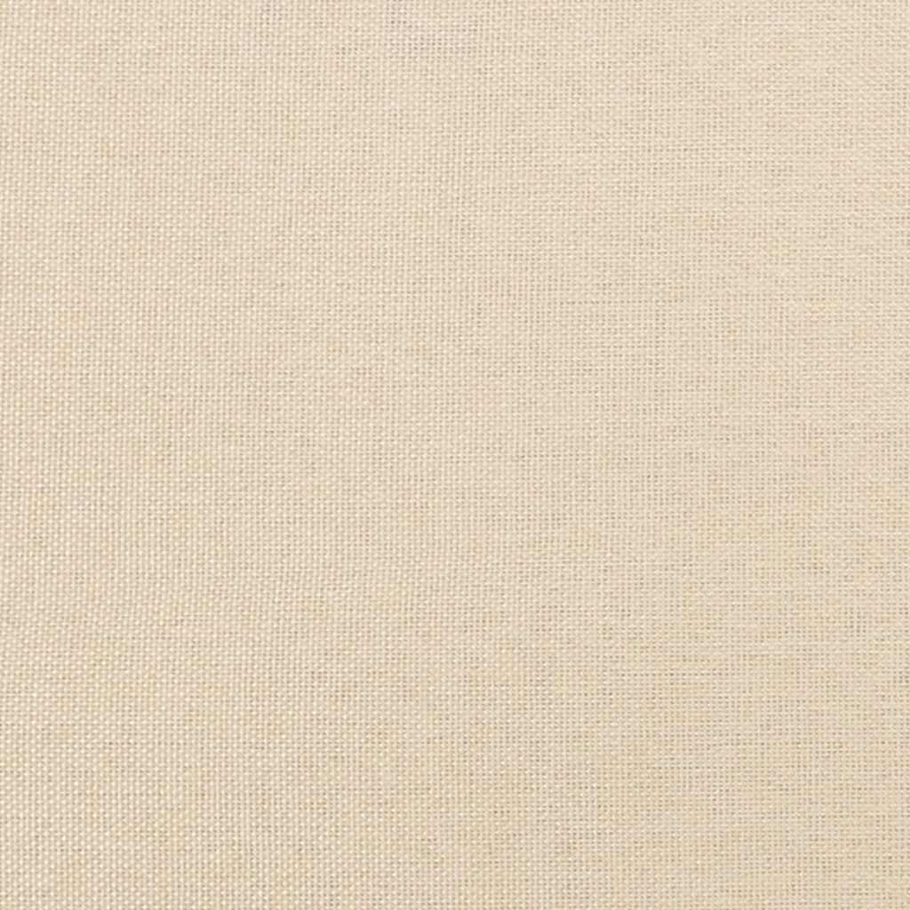 kontinentalseng med madras 120x190 cm stof cremefarvet