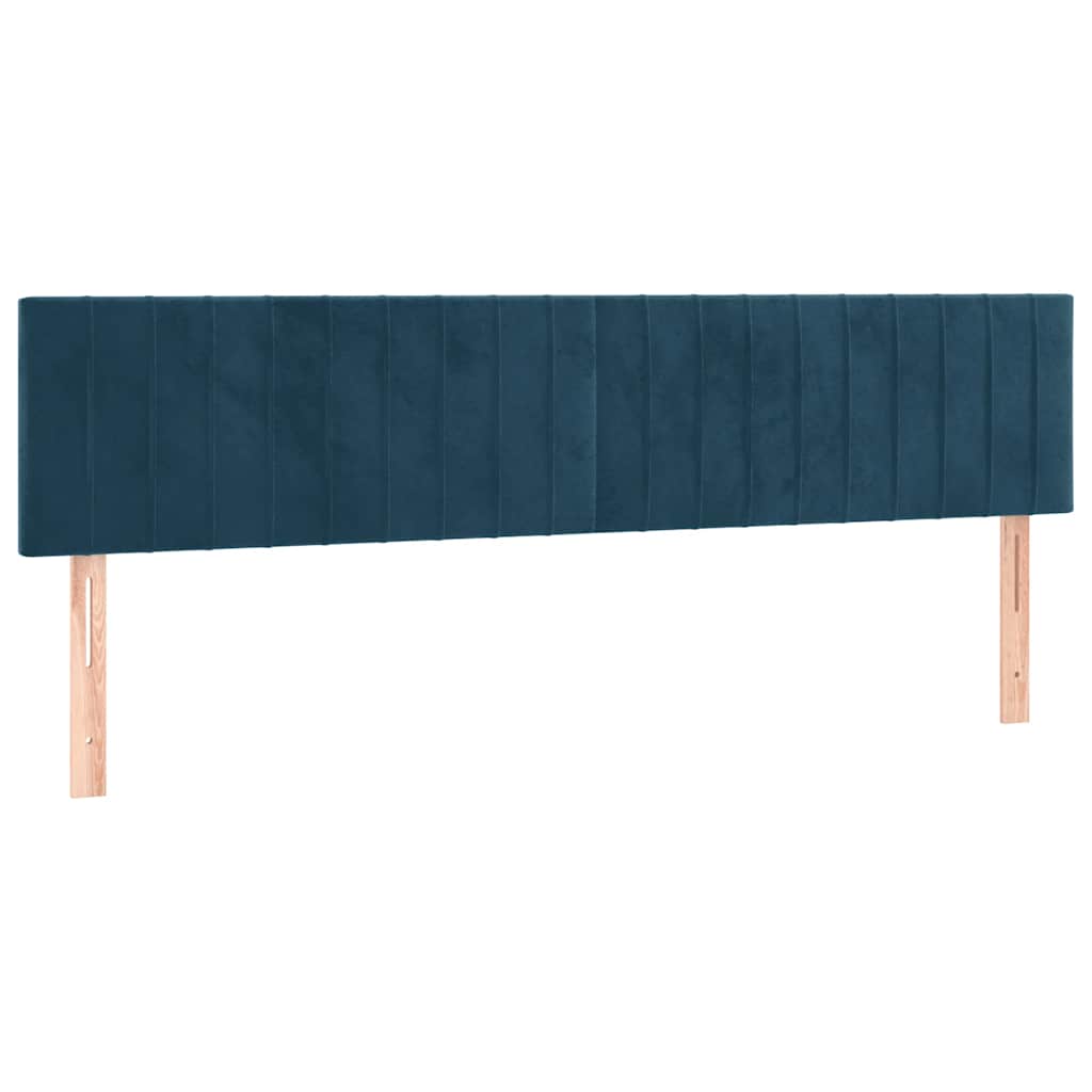 kontinentalseng med madras 120x190 cm velour mørkeblå