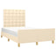 sengeramme uden madras 120x190 cm stof cremefarvet