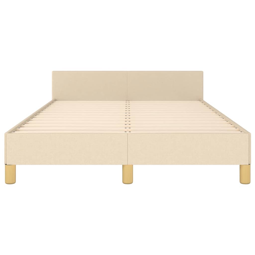 sengeramme uden madras 120x190 cm stof cremefarvet