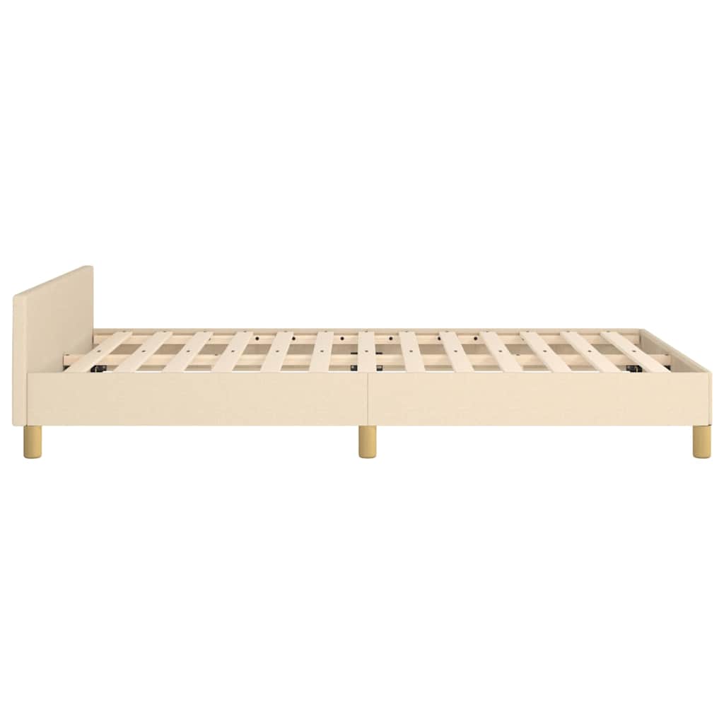 sengeramme uden madras 120x190 cm stof cremefarvet