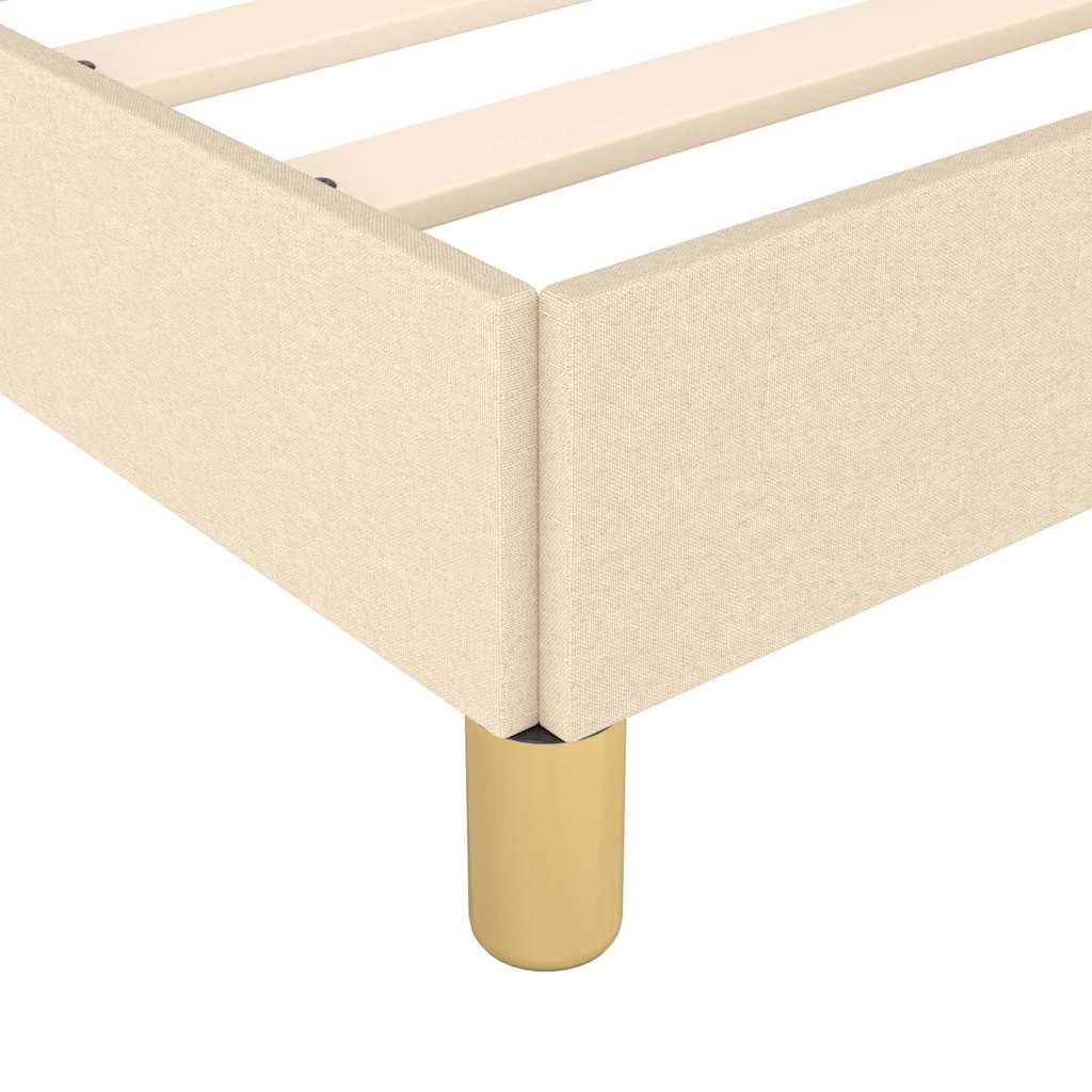 sengeramme uden madras 120x190 cm stof cremefarvet