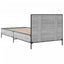 sengeramme 100x200 cm konstrueret træ og metal grå sonoma-eg