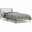 sengeramme 100x200 cm konstrueret træ og metal sonoma-eg