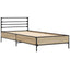 sengeramme 100x200 cm konstrueret træ og metal sonoma-eg