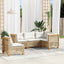 sofasæt til haven 5 dele med hynder polyrattan beige