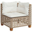 sofasæt til haven 6 dele med hynder polyrattan beige