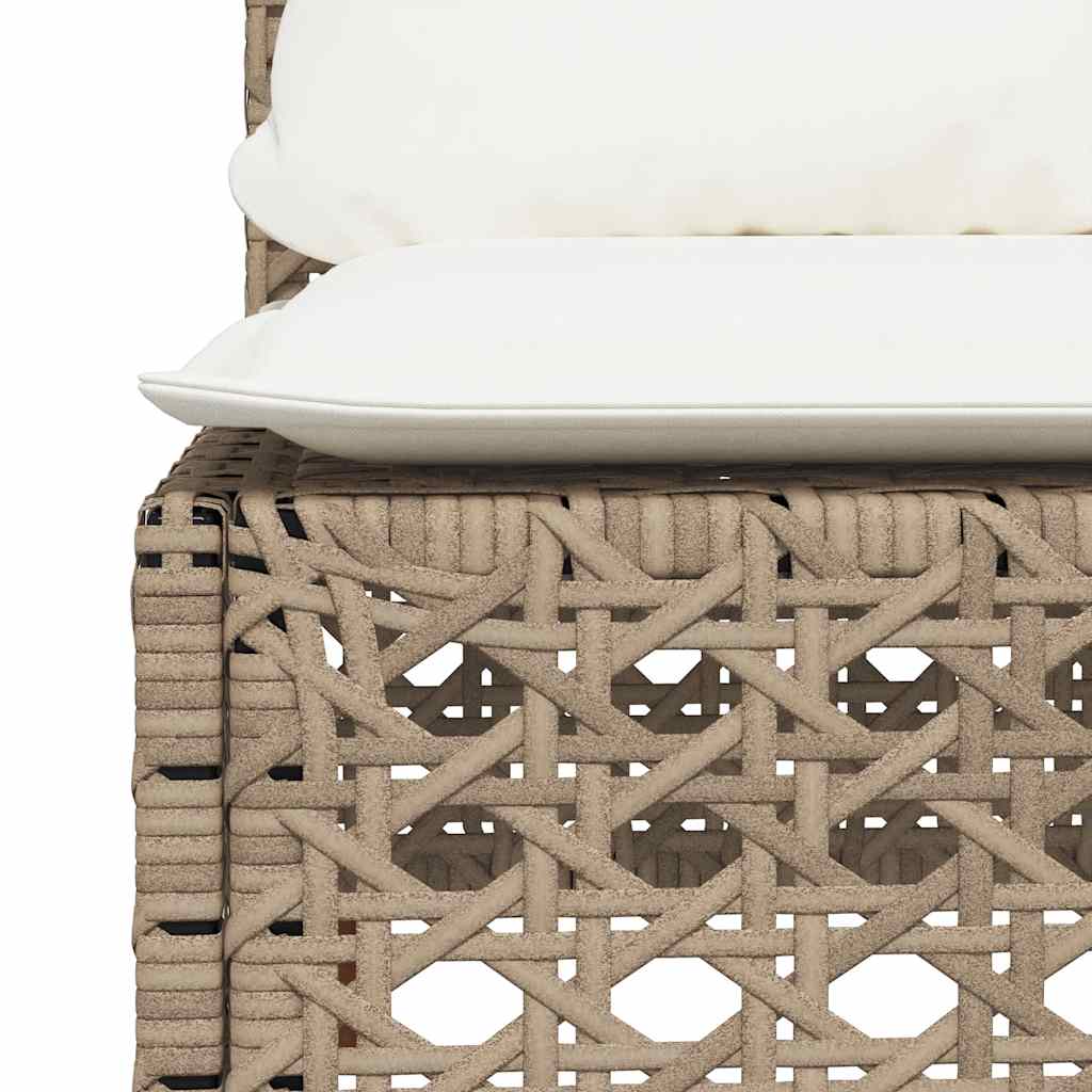 sofasæt til haven 6 dele med hynder polyrattan beige