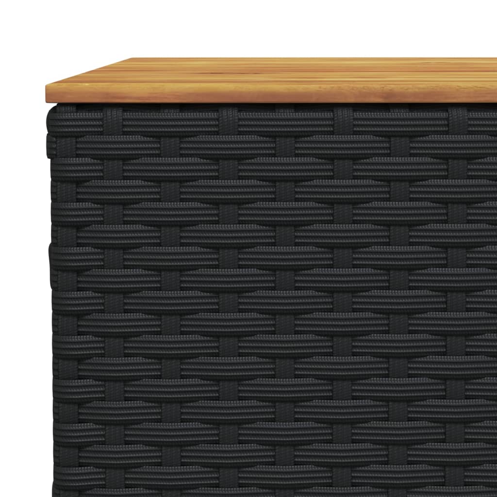 sofasæt til haven 7 dele med hynder polyrattan sort
