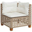 sofasæt til haven 8 dele med hynder polyrattan beige