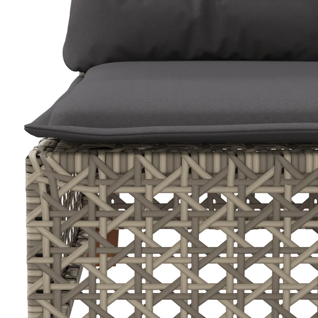 sofasæt til haven 9 dele med hynder polyrattan grå