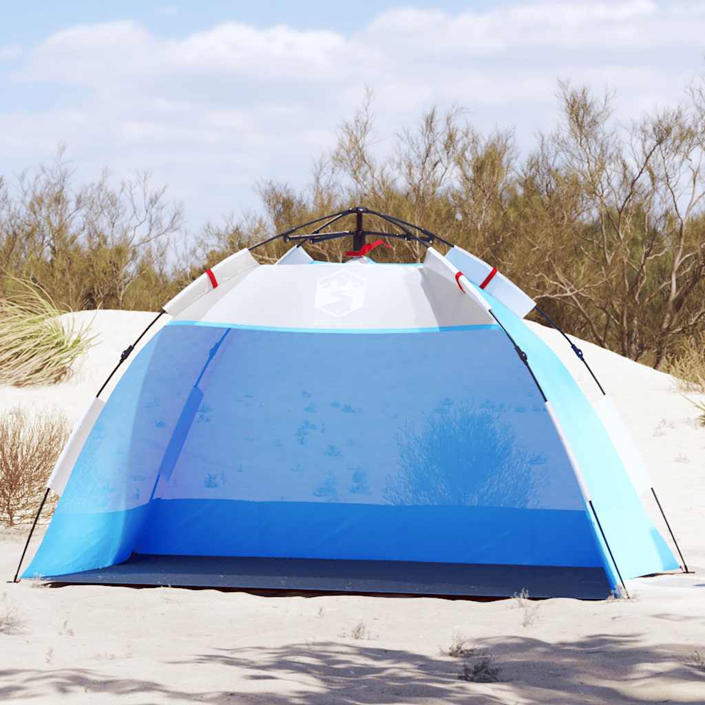 2-personers strandtelt vandtæt quick-release azurblå billede
