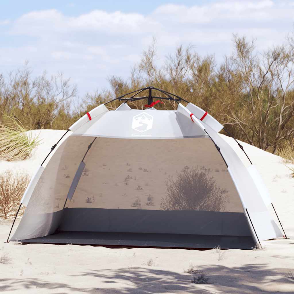 2-personers campingtelt vandtæt quick-release grå billede