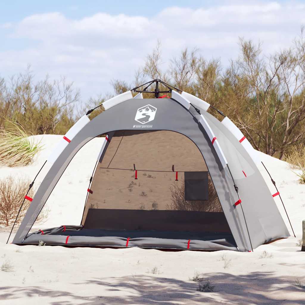 2-personers campingtelt vandtæt quick-release grå billede