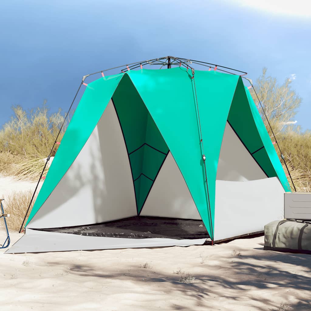 4-personers campingtelt vandtæt quick-release grøn billede