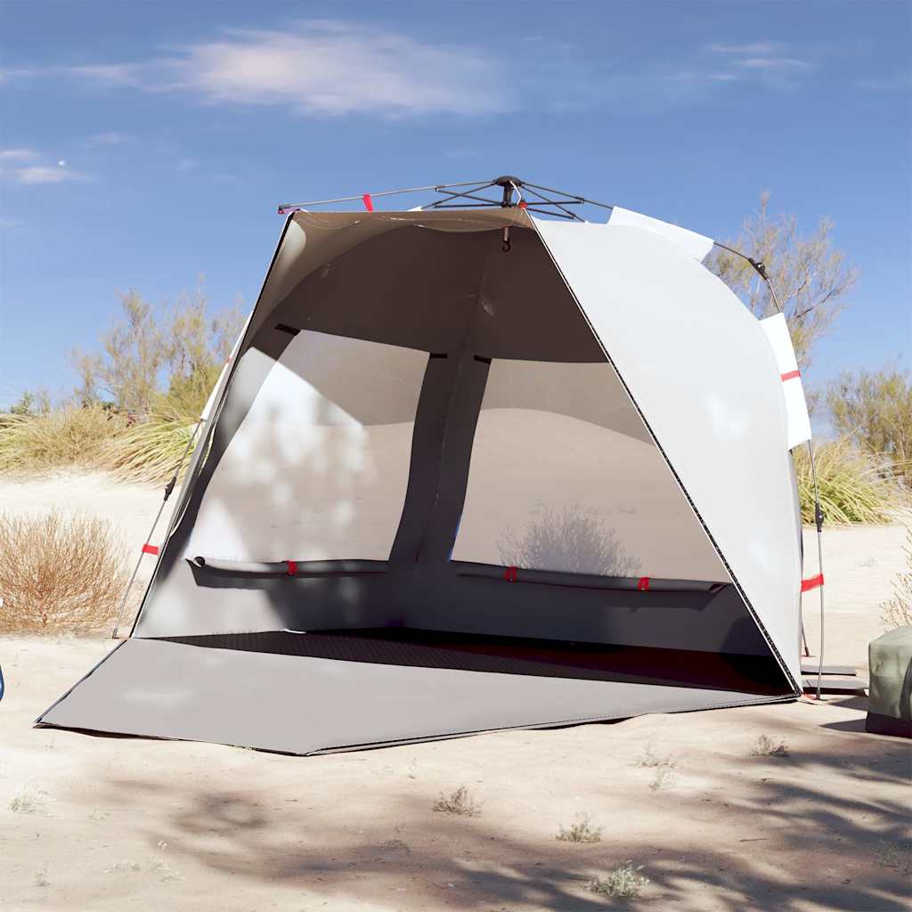 3-personers campingtelt vandtæt quick-release grå billede