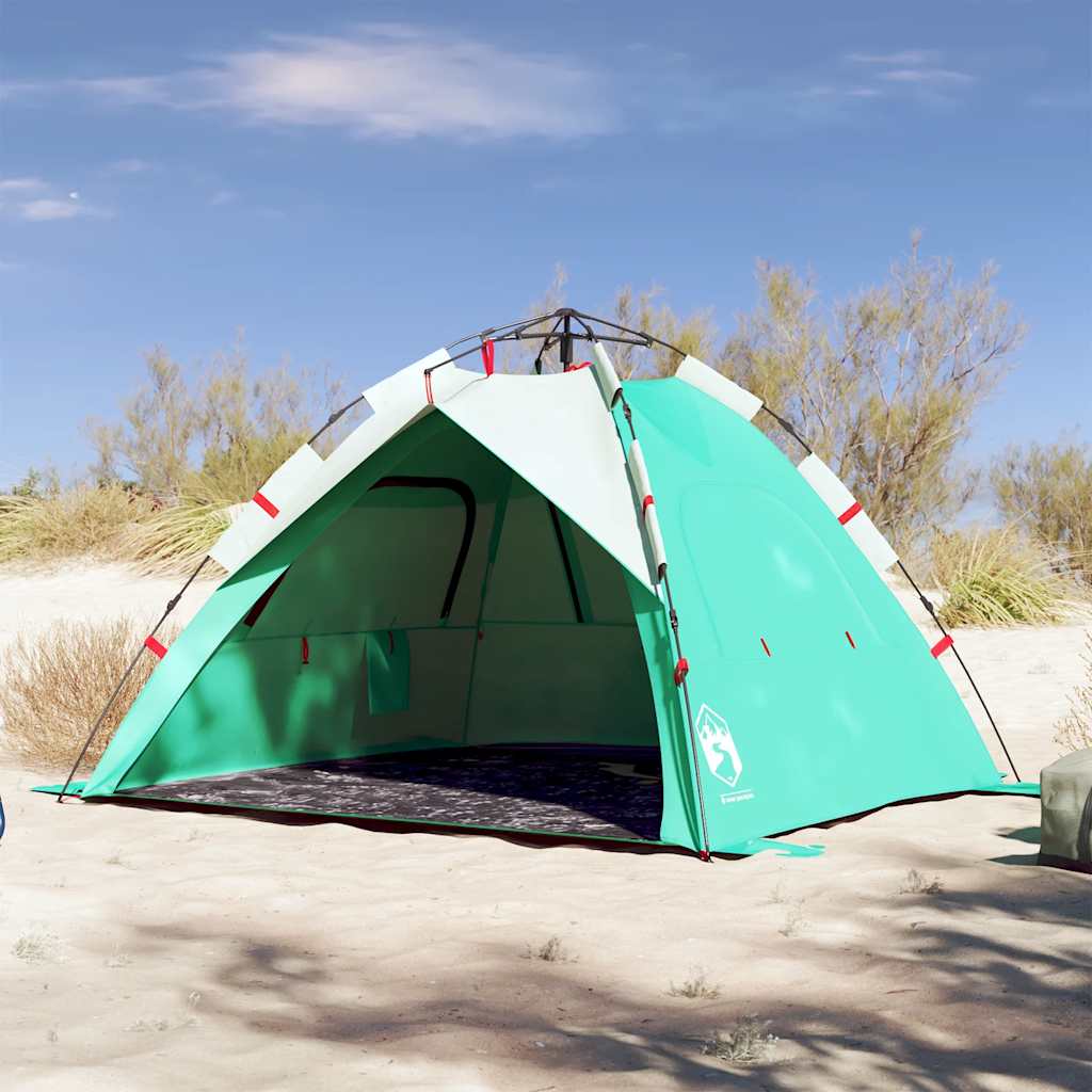 3-personers campingtelt vandtæt quick-release grøn billede