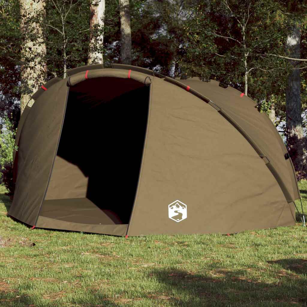 5-personers fisketelt - vandafvisende campingtelt, olivengrøn