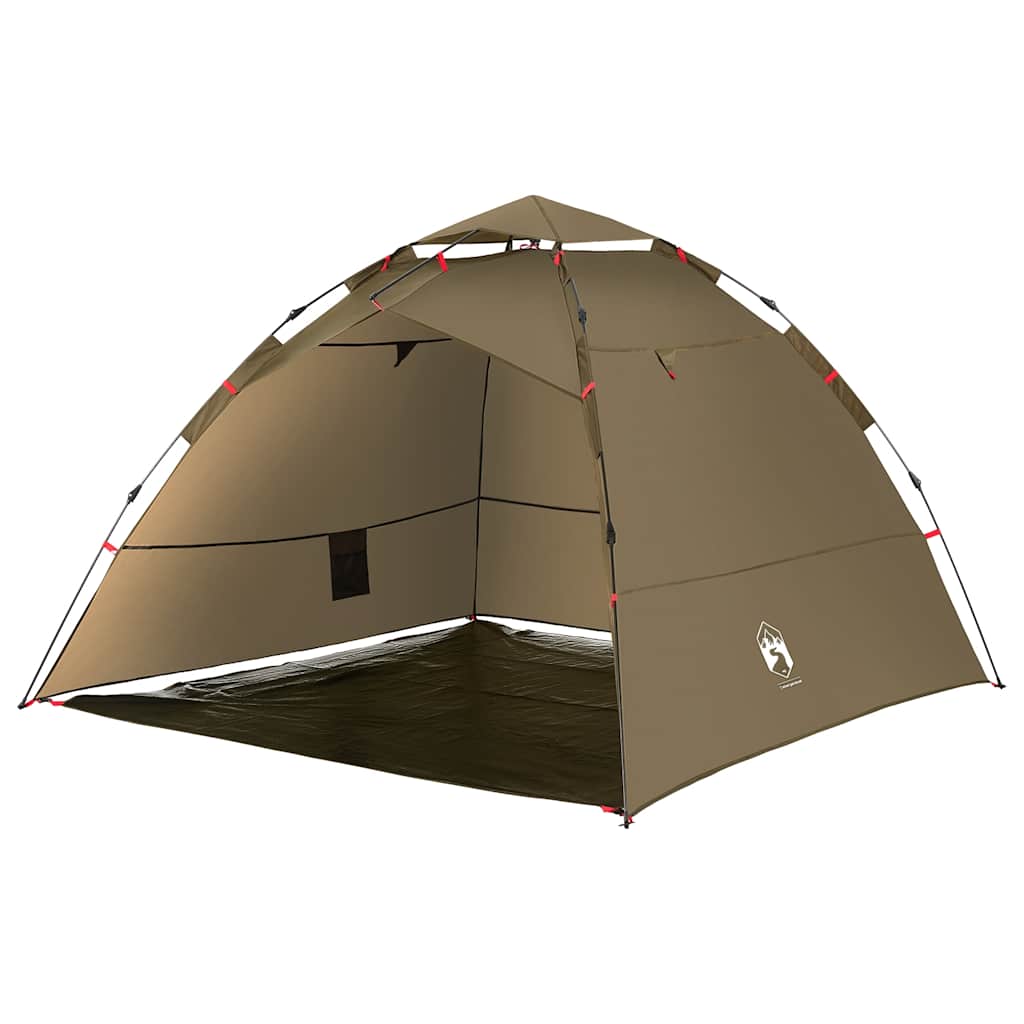 4-personers fisketelt quick release olivengrøn