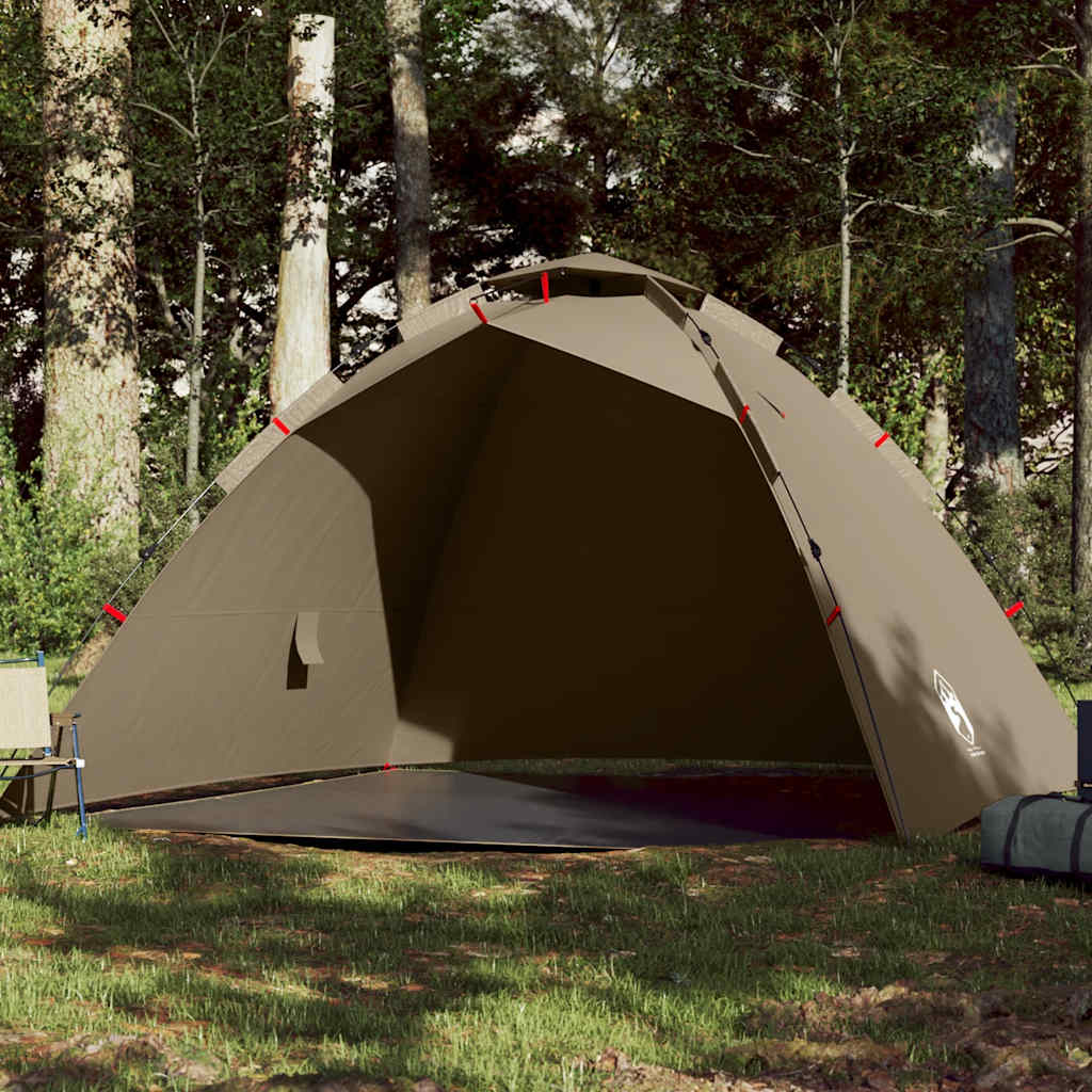 4-personers fisketelt quick release brun billede