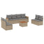 sofasæt til haven 9 dele med hynder polyrattan beige