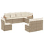sofasæt til haven 8 dele med hynder polyrattan beige