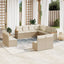 sofasæt til haven 11 dele med hynder polyrattan beige