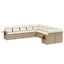 sofasæt til haven 10 dele med hynder polyrattan beige