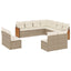 sofasæt til haven 11 dele med hynder polyrattan beige