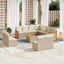 sofasæt til haven 12 dele med hynder polyrattan beige