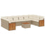 sofasæt til haven 11 dele med hynder polyrattan beige