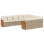 sofasæt til haven 10 dele med hynder polyrattan beige