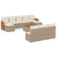 sofasæt til haven 11 dele med hynder polyrattan beige