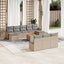 sofasæt til haven 11 dele med hynder polyrattan beige
