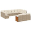 sofasæt til haven 13 dele med hynder polyrattan beige