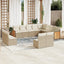 sofasæt til haven 12 dele med hynder polyrattan beige