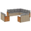 sofasæt til haven 11 dele med hynder polyrattan beige