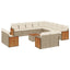 sofasæt til haven 14 dele med hynder polyrattan beige