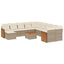 sofasæt til haven 12 dele med hynder polyrattan beige