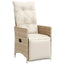 spisebordssæt til haven 9 dele med hynder polyrattan beige