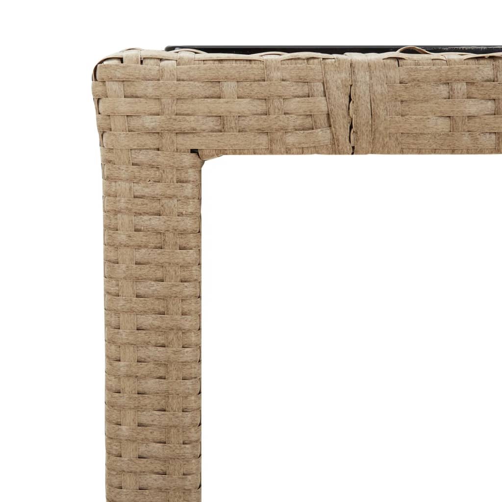 bistrosæt til haven 9 dele med hynder polyrattan beige