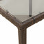bistrosæt til haven 9 dele med hynder polyrattan brun
