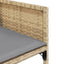 spisebordssæt til haven 9 dele med hynder polyrattan beige