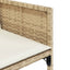 spisebordssæt til haven 9 dele med hynder polyrattan beige
