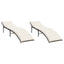 liggestole 2 stk. med hynder polyrattan brun