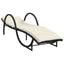 liggestole 2 stk. med hynder polyrattan sort